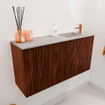 Mondiaz JOYA-DLUX Meuble de toilette 80cm - couleur Ruby - Vasque FAYE position Droite 1 trou de robinet couleur Glace SW1423537