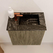 Mondiaz JOYA-DLUX 40cm toiletmeubel - kleur Dusk - Wastafel FAYE positie Rechts 1 kraangat kleur Lava. SW1423192