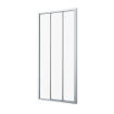 Sealskin Hooked porte coulissante trois parties 80x200 cm, verre de sécurité clair de 6 mm avec couche anti-calcaire chrome SW916283