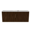 Mondiaz JOYA-DLUX 100cm meuble de salle de bains - couleur Walnut - Vasque FAYE position Milieu 1 trou de robinet couleur Glace. SW1422380