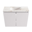 MONDIAZ TURE-DLUX Meuble de toilettes 60 cm Cale. EDEN lavabo Frappe position milieu. Sans trou de robinet. SW1102683