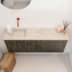 Mondiaz JOYA-DLUX 100cm toiletmeubel - kleur Shadow - Wastafel FAYE positie Links Zonder kraangat kleur Frappe. SW1422707