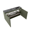 MONDIAZ TURE-DLUX Meuble de toilette 100cm Army. Lavabo EDEN Lava position droite. Avec 1 trou de robinet. SW1103692