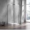 Marenza Casus Cabine de douche - 90x90x200cm - quart de cercle - verre clair - profilé - chrome SW773911