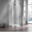 Saniclass Casus Douchecabine - 100x100x200cm - kwartrond - helder glas - profiel - chroom SW773912