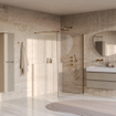 BRAUER Oblivion Inloopdouche - 130x200cm - glascoating - helder glas - geborsteld goud PVD SW1417868