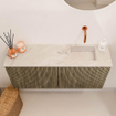 Mondiaz JOYA-DLUX 90cm meuble de salle de bains - couleur Dusk - Vasque FAYE position Droite Sans trou de robinet couleur Frappe. SW1423094