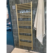 Crosswater MPRO Elektrische handdoekradiator 50x140cm 600 Watt messing geborsteld (goud) SW670266