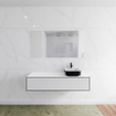 Mondiaz Lagom Meuble salle de bains 140x30.9x45cm Solid Surface Urban 1 tiroir avec lavabo BINX vasque à poser Droite 1 trou de robinet SW409309