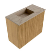 Mondiaz JOYA-DLUX 50cm toiletmeubel - kleur Oak - Wastafel FAYE positie Links Zonder kraangat kleur Arena. SW1423834