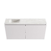 MONDIAZ TURE-DLUX Meuble toilette - 100cm - Cale - EDEN - vasque Ostra - position gauche - sans trou de robinet SW1104751