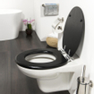 Tiger Abattant de toilette Blackwash Softclose MDF Noir 37.5x5.5x43cm SW25340