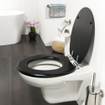 Tiger Blackwash Abattant WC avec softclose 37.6x5.5x45.2cm MDF noir SW25340