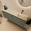 MONDIAZ TURE-DLUX 120cm meuble WC Army. EDEN lavabo Frappe position droite. Sans trou de robinet. SW1102701