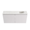 MONDIAZ TURE-DLUX Meuble toilette - 100cm - Cale - EDEN - vasque Ostra - position droite - sans trou de robinet SW1104759