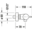 Duravit B.1 douchethermostaat opbouw chroom SW420803
