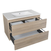 BRAUER Solution ensemble salle de bains 80x52x45.5cm avec lavabo en céramique 1 trou pour robinet Legno Calore SW398205