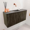 Mondiaz JOYA-DLUX 80cm meuble de salle de bains WC - couleur Shadow - Vasque FAYE position Milieu Sans trou de robinet couleur Sombra. SW1425191