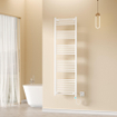 Belrad Elektrische Handdoekradiator - 180x55cm - 1000W - aansluiting rechts - glans wit SW1580318