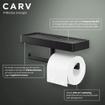Tiger Carv Porte-rouleau papier toilette avec tablette Noir SW771744