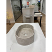 Ideavit Rock Vasque à poser 40x28x12cm ovale béton concrete beige SW416477