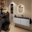 MONDIAZ TURE-DLUX meuble WC 120 cm Plata. Lavabo EDEN Lava position milieu. Avec 1 trou de robinet. SW1103991