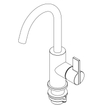 IVY Pact Mitigeur lavabo - bec rotatif - coldstart - Chrome SW1030823