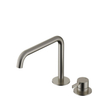 Hotbath Ace Mitigeur de lavabo - monotrou - bec orientable - 2 trous - Nickel brossé (acier inoxydable) SW1117600