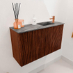 Mondiaz JOYA-DLUX 70cm toiletmeubel - kleur Ruby - Wastafel FAYE positie Rechts 1 kraangat kleur Sombra. SW1425665