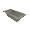 Xenz Society Duobad - 190x90x53 - afvoer Midden - acryl - cement SW103315