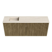 Mondiaz JOYA-DLUX 100cm toiletmeubel - kleur Dusk - Wastafel FAYE positie Links 1 kraangat kleur Meli. SW1425831