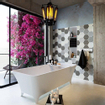 MONDIAZ LUNDY Baignoire îlot - 170x75cm - talc SW491602