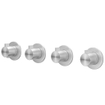 IVY Tribe Partie de finition - pour thermostat encastrable - 3 robinets d'arrêt - symétrie - rosaces rondes - inox 316 - inox brossé SW1030916