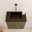 Mondiaz JOYA 40cm toiletmeubel - kleur Dusk - Wastafel FAYE positie Midden Zonder kraangat kleur Urban. SW1421641