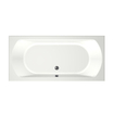 Xenz Lagoon Duobad - 190x90x53 - afvoer Midden - acryl - wit mat SW103402