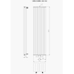Plieger Siena designradiator verticaal dubbel 1800x462mm 1564W zwart grafiet (black graphite) 7253204