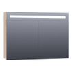 BRAUER 2.0 Spiegelkast - 100x70x15cm - verlichting geintegreerd - 2 links- en rechtsdraaiende spiegeldeuren - MFC - legno calore SW30772