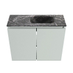 MONDIAZ TURE-DLUX Meuble toilette - 60cm - Greey - EDEN - vasque Lava - position droite - sans trou de robinet SW1103806