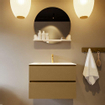 Mondiaz VICA-DLUX Ensemble de meuble de salle de bain - 70cm - meuble sous-vasque oro - 2 tiroirs - lavabo encastré cloud milieu - 1 trou de robinet - version haute de 60cm - ostra SW1085617