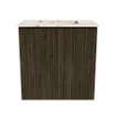 Mondiaz JOYA-DLUX 40cm meuble de toilette - couleur Shadow - Vasque FAYE position Milieu Sans trou de robinet couleur Nata. SW1424931