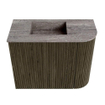 Mondiaz JOYA-DLUX Meuble de toilette - 51,6cm - arrondi droit couleur Shadow - Vasque FAYE position Gauche Sans trou de robinet couleur Oza SW1425061