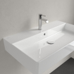 Villeroy & Boch memento 2.0 Lavabo pour porte serviettes 80x14x9.5cm 1 trou de robinet avec trop-plein Ceramic+ Blanc Alpin SW336023