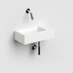 Clou Flush 3 Lave-mains 36x18x9cm sans trou de robinet droite céramique blanc mat SW795715