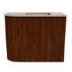 Mondiaz JOYA-DLUX Meuble de toilette 51,6cm - arrondi gauche couleur Ruby - Lavabo FAYE position Droite Sans trou de robinet couleur Arena SW1425284