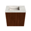 Mondiaz JOYA-DLUX Meuble de toilette 40cm - couleur Ruby - Vasque FAYE position Gauche 1 trou de robinet couleur Ostra. SW1423743