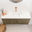 Mondiaz JOYA 90cm meuble de toilette - couleur Dusk - Vasque FAYE position Milieu Sans trou de robinet couleur Talc SW1421563