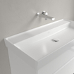 Villeroy & Boch Collaro lavabo à poser sur meuble - 100x47cm - sans trop-plein sans trous de robinetterie ceramic+ stone white SW358379