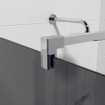 Marenza Bellini Douche à l'italienne - 80x200cm - verre fumé - chrome SW238184