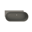 Arcqua Havana Baignoire demi-îlot - 170x80cm - gauche - quartz gris mat SW1224203
