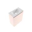 MONDIAZ TURE-DLUX meuble de toilette 40cm Rosee. EDEN lavabo Opalo position milieu. Sans trou de robinet. SW1104486